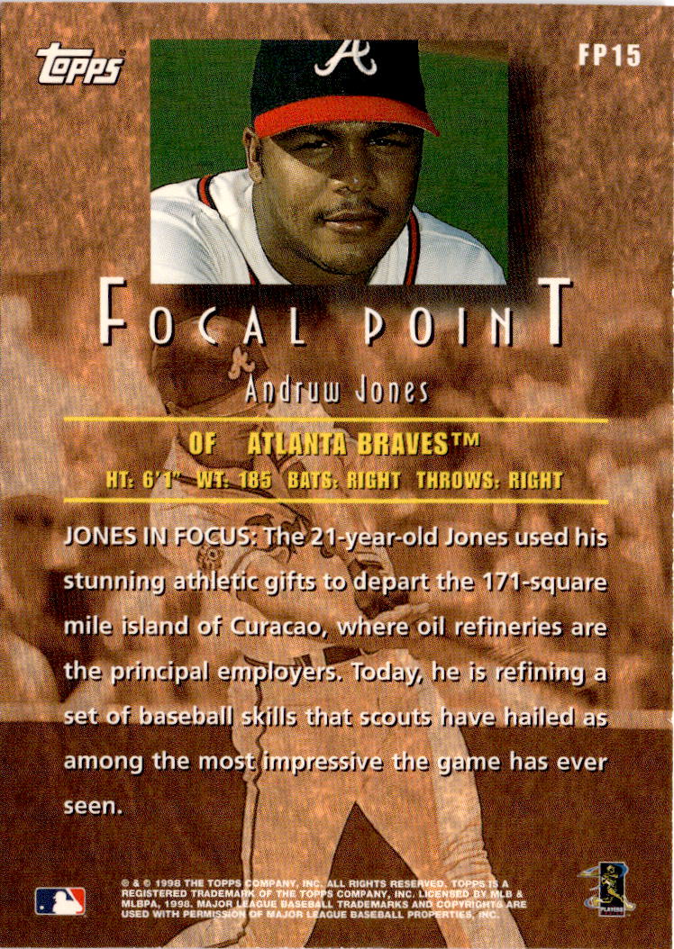 1998 Topps #FP15 Andruw Jones Focal Point