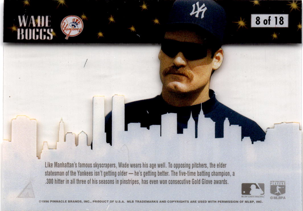 1996 Pinnacle #8 Wade Boggs Skylines yankees twin towers