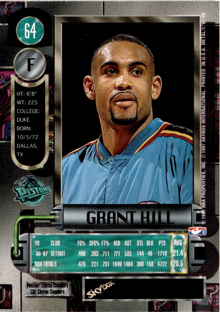 1997-98 Metal Universe #64 Grant Hill