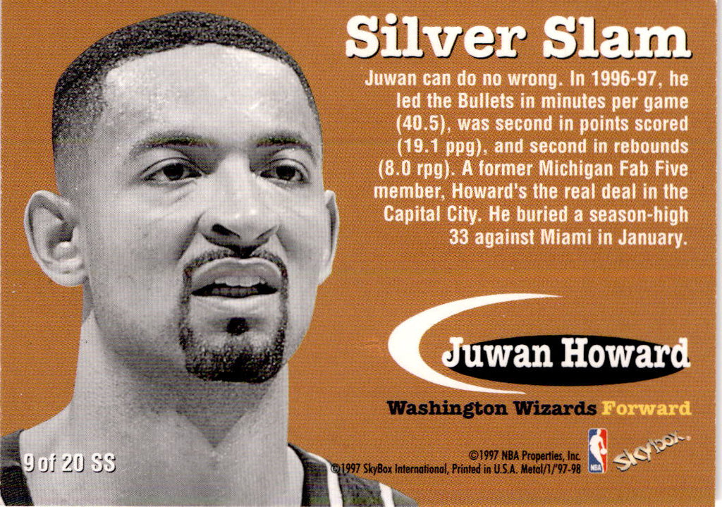 1997-98 Metal Universe #9 SS Juwan Howard Silver Slam