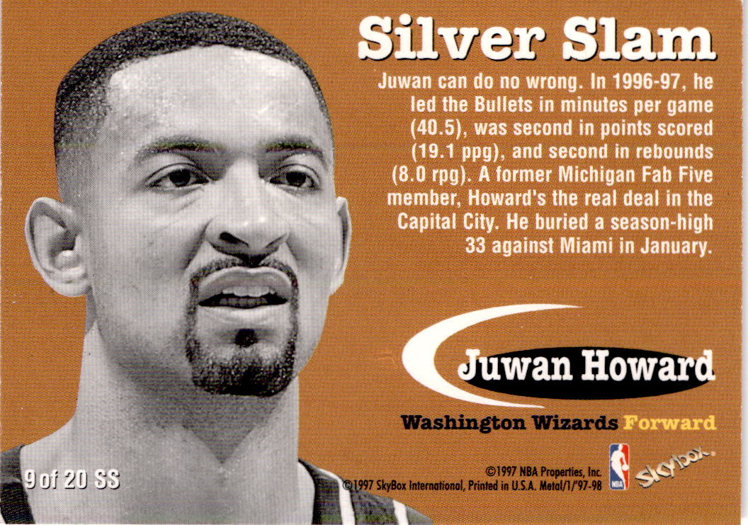 1997-98 Metal Universe #9 SS Juwan Howard Silver Slam