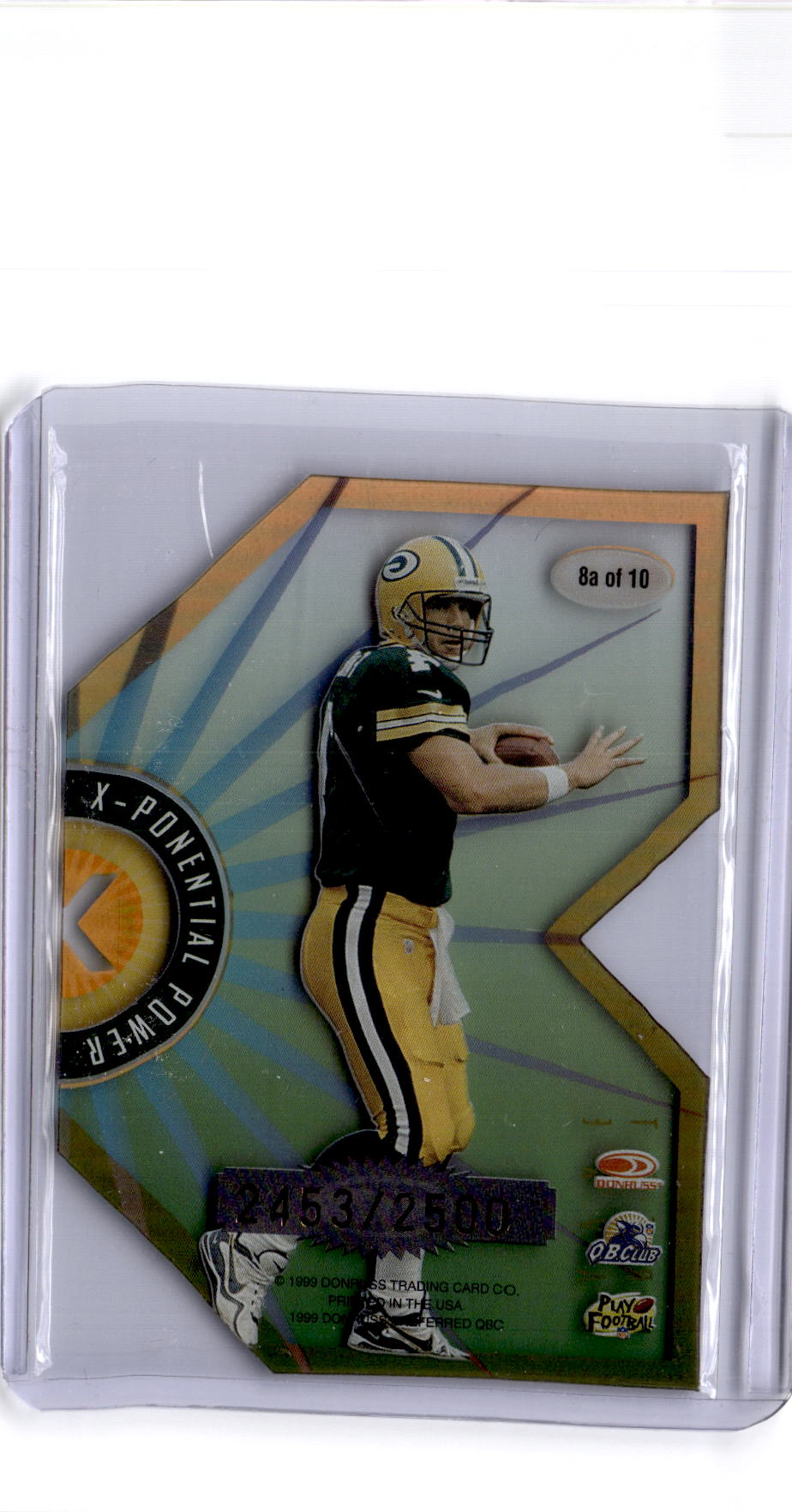 1999 Donruss Preferred QBC #8a Brett Favre X-Ponential Power #/2500