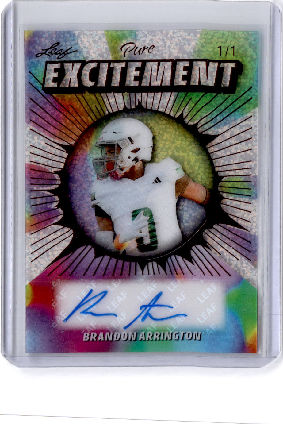 2025 Leaf Eclectic Brandon Arrington Pure Excitement Auto Prismatic Red 1/1