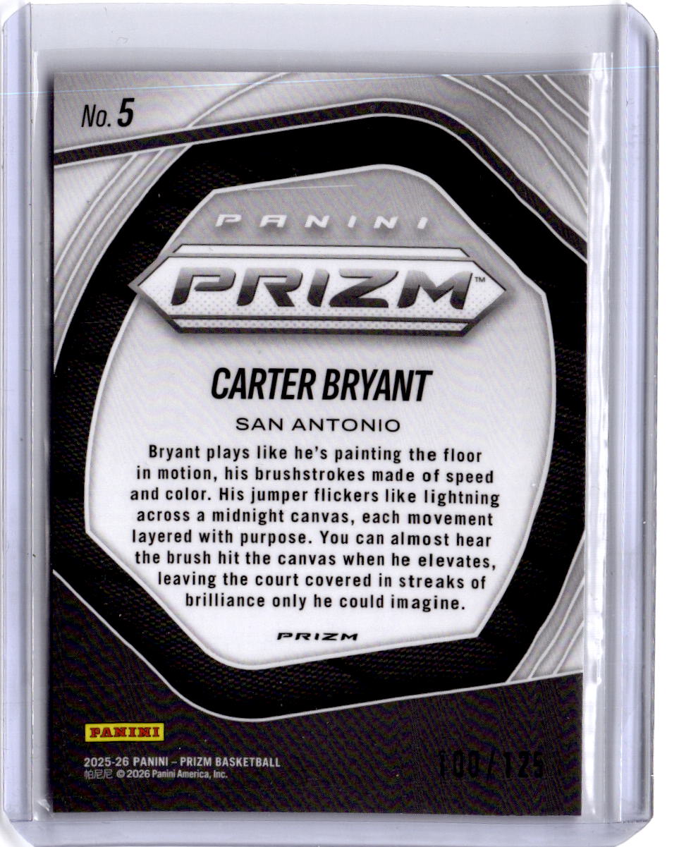 2025-26 Panini Prizm #5 Carter Bryant Kaleidoscopic Prizms Pink Scope #/125