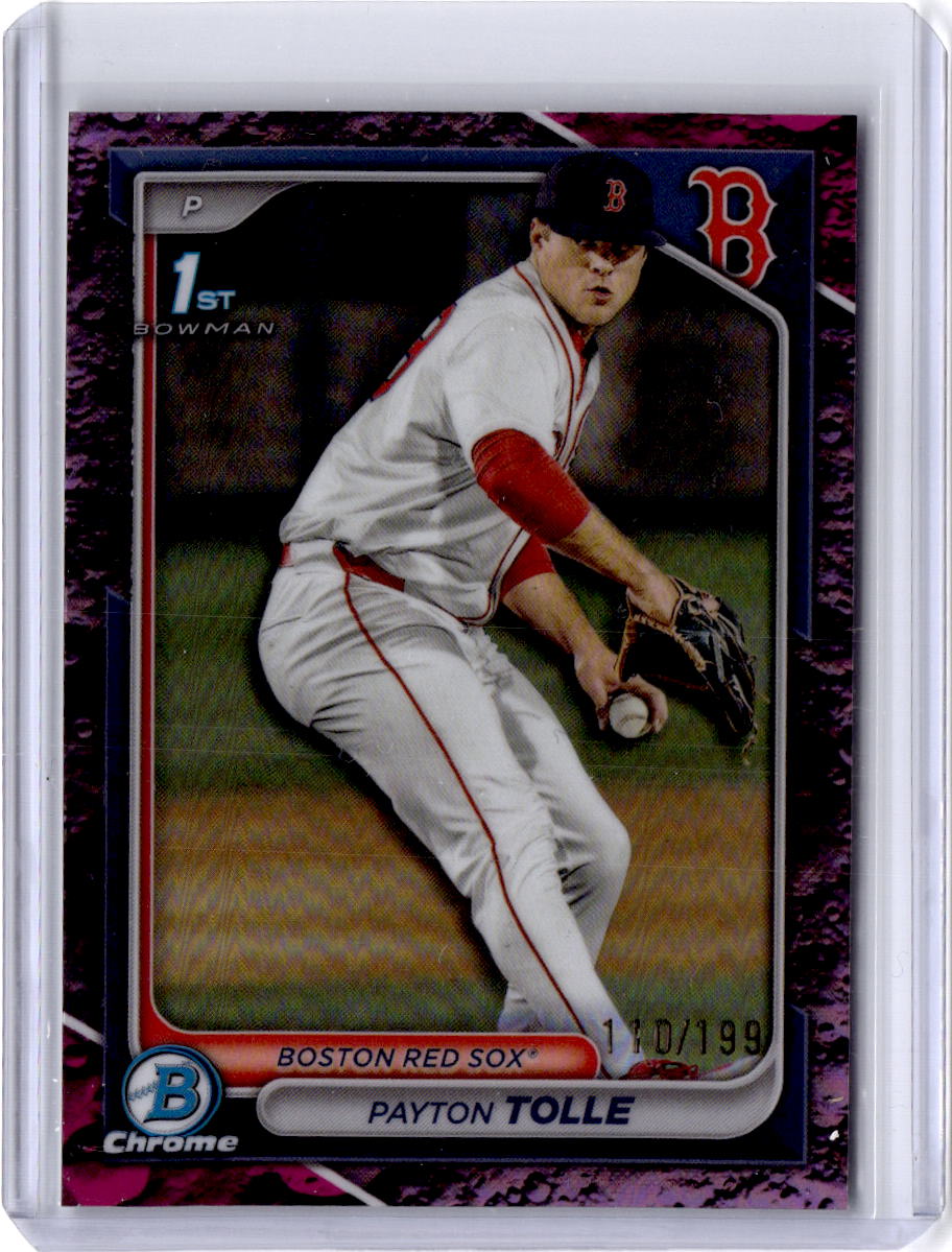 2024 Bowman Draft #BDC-63 Payton Tolle Chrome Fuchsia Lunar Refractor #/199