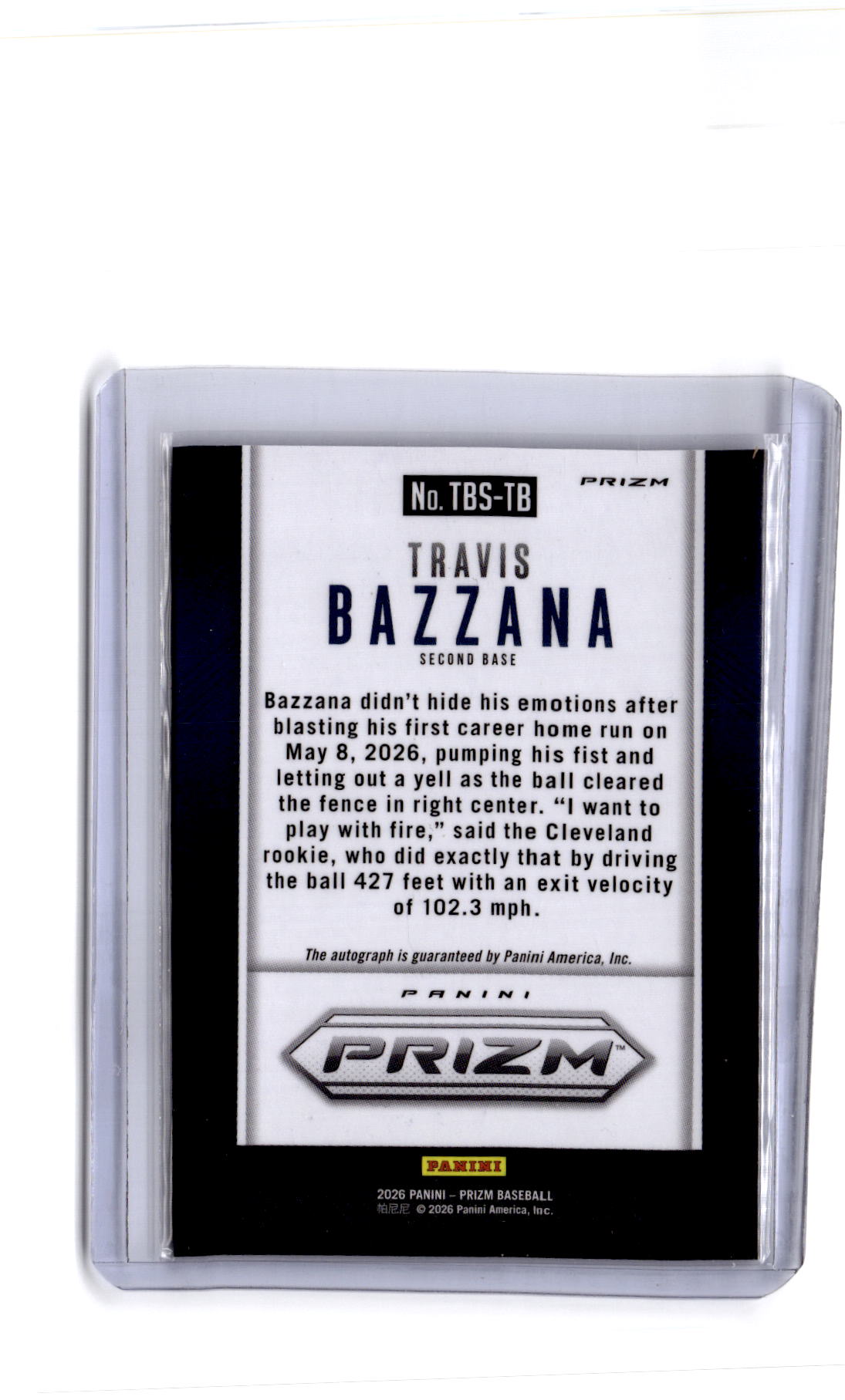 2026 Panini Prizm #TBS-TB Travis Bazzana Throwback Signatures Silver prizm