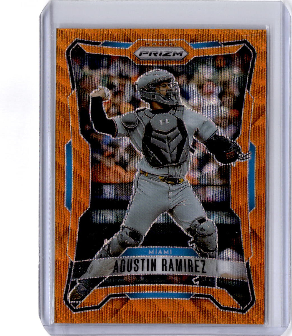 2026 Panini Prizm #133 Agustin Ramirez Orange Wave Prizm #/49