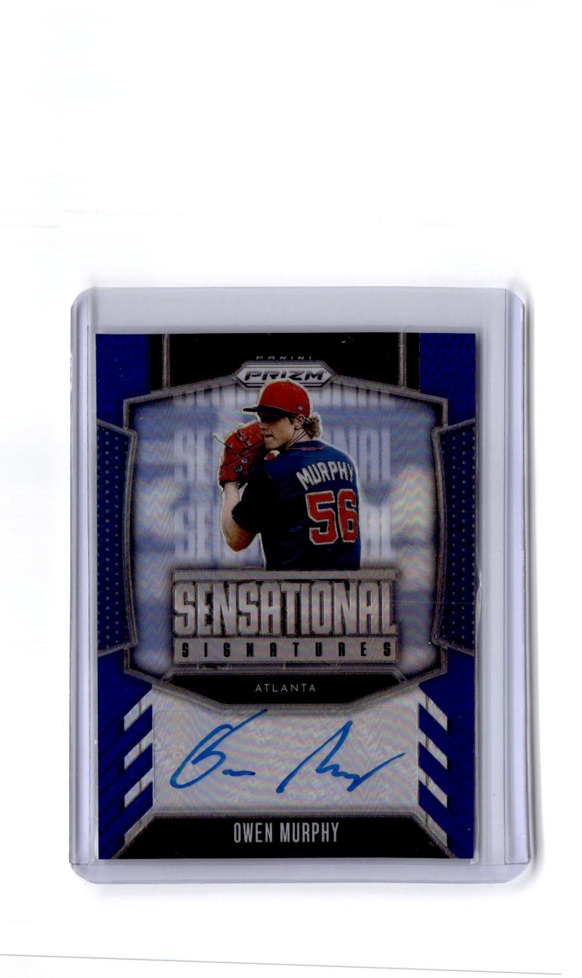 2024 Panini Prizm #SS-OM Owen Murphy Sensational Signatures Blue Prizms #/49