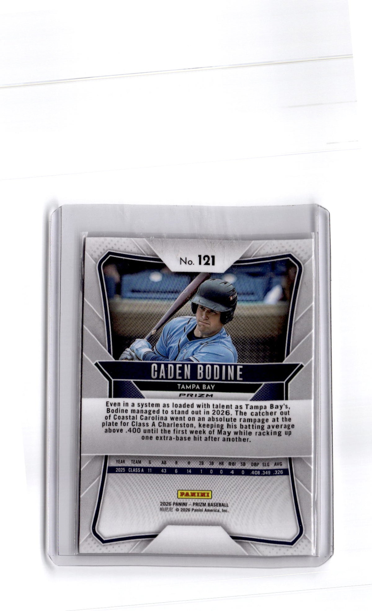2026 Panini Prizm #121 Caden Bodine Ruby Wave Prizm