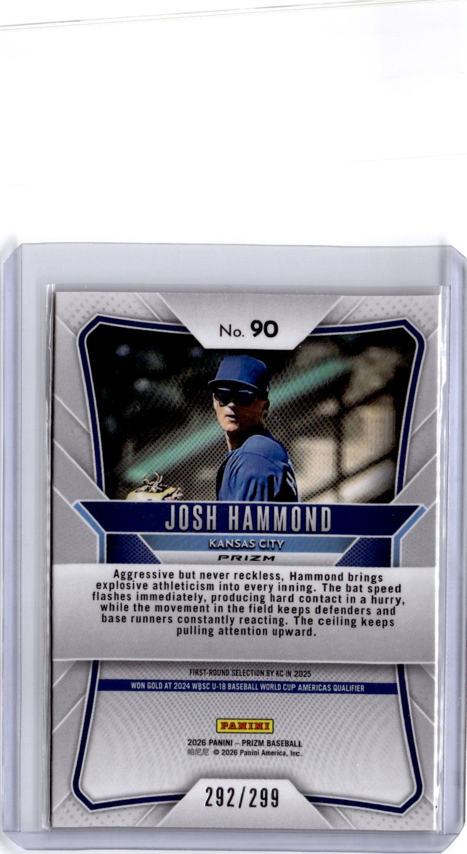 2026 Panini Prizm #90 Josh Hammond Red Prizm #/299