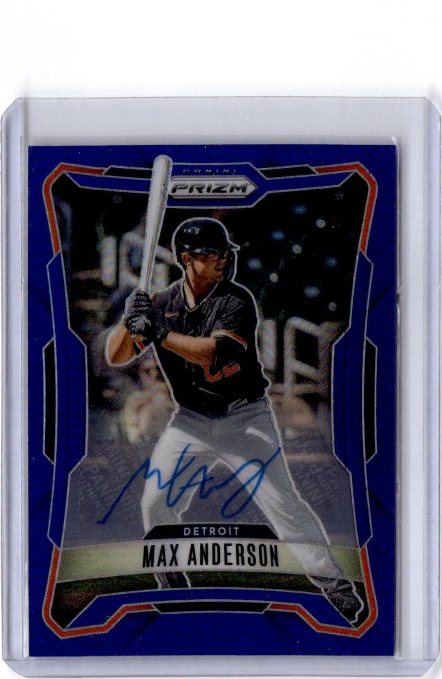 2025 Panini Prizm #300 Max Anderson Signatures Blue Prizms #/49