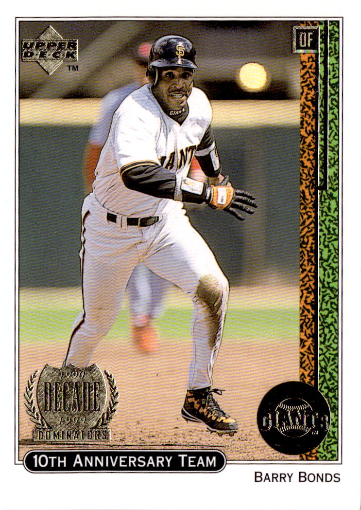 1999 Upper Deck #X7 Barry Bonds 10th Anniversary Team