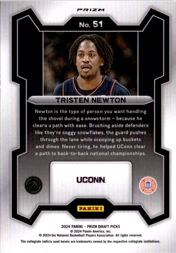 2024 Panini Prizm Draft Picks #51 Tristen Newton Prizms Silver