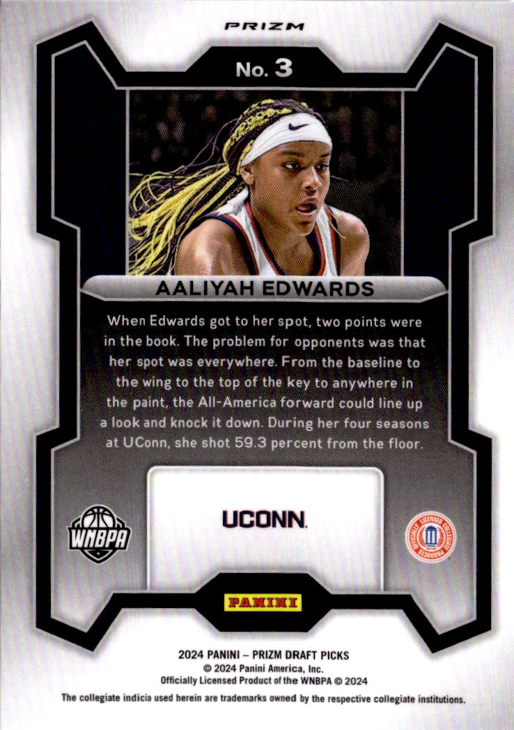 2024 Panini Prizm Draft Picks #3 Aaliyah Edwards Prizms Red Wave