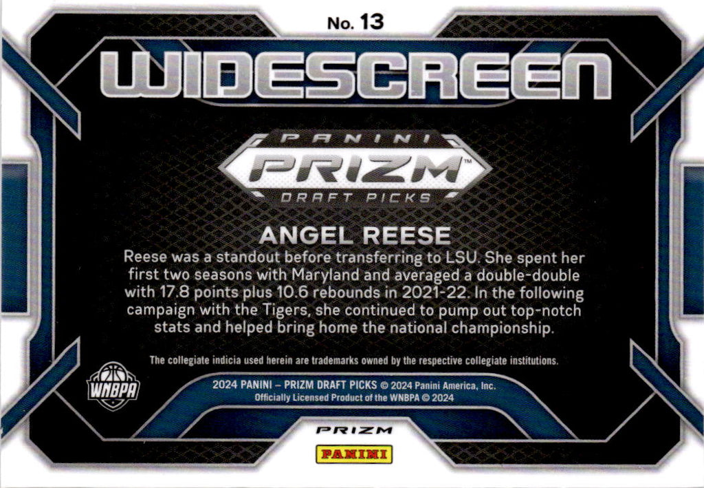 2024 Panini Prizm Draft Picks #13 Angel Reese Widescreen Prizms Silver
