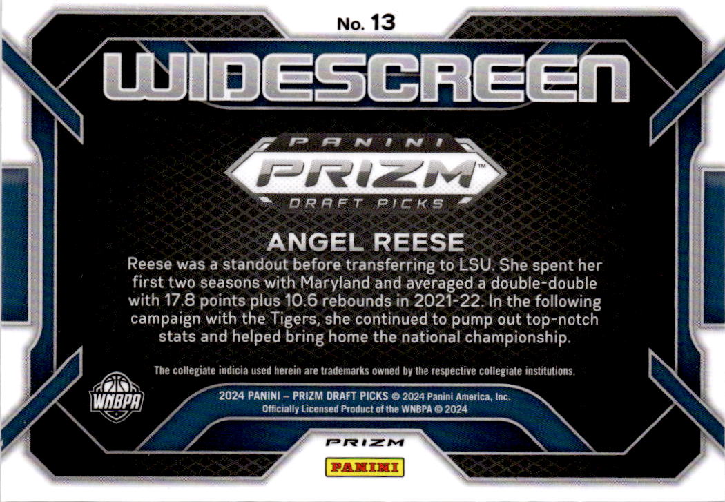 2024 Panini Prizm Draft Picks #13 Angel Reese Widescreen Prizms Silver