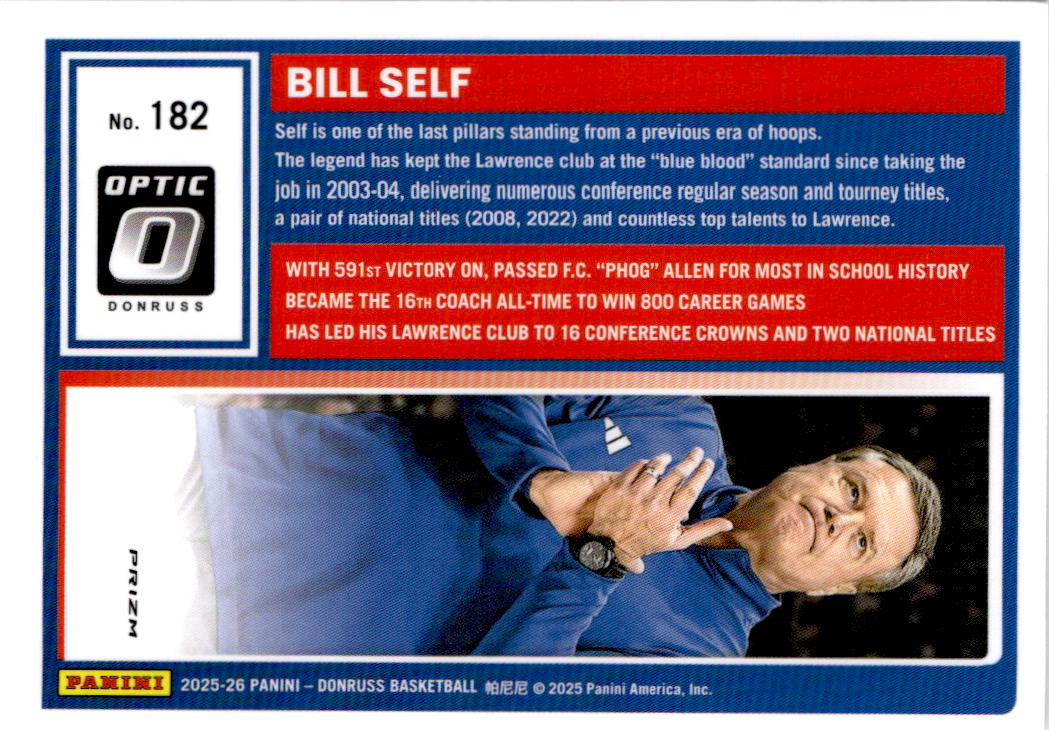2025-26 Donruss #182 Bill Self Holo