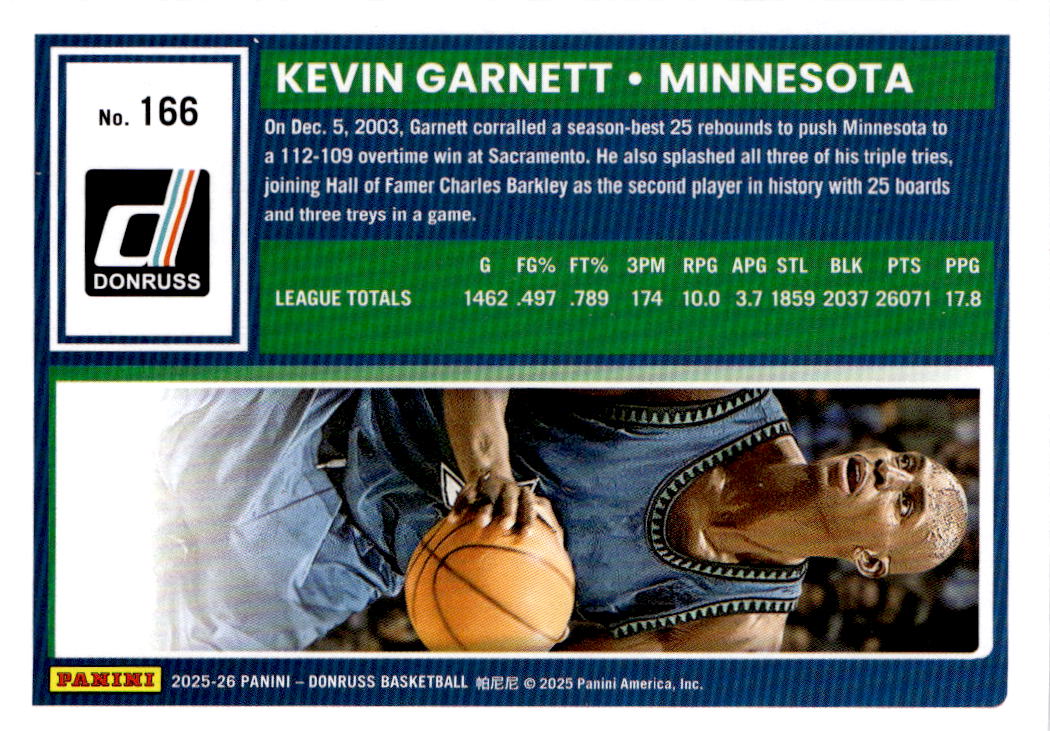 2025-26 Donruss #166 Kevin Garnett Holo