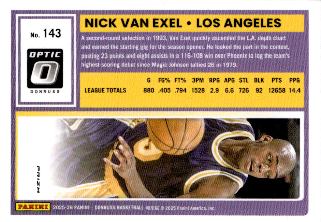 2025-26 Donruss #143 Nick Van Exel Optic Holo