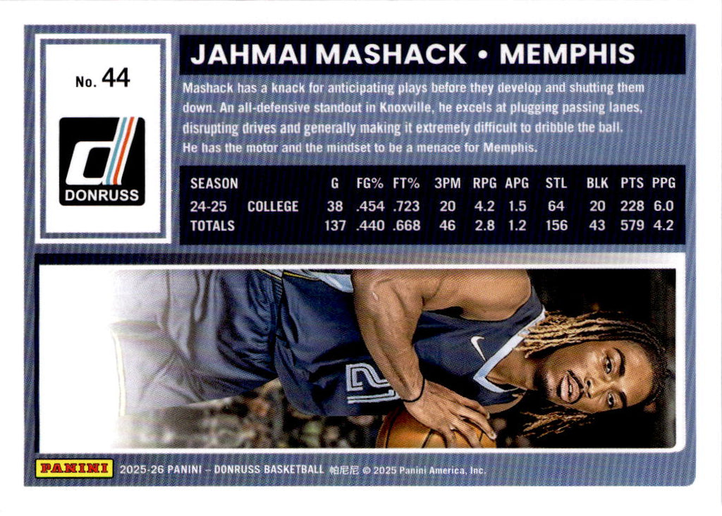2025-26 Donruss #44 Jahmai Mashack Holo