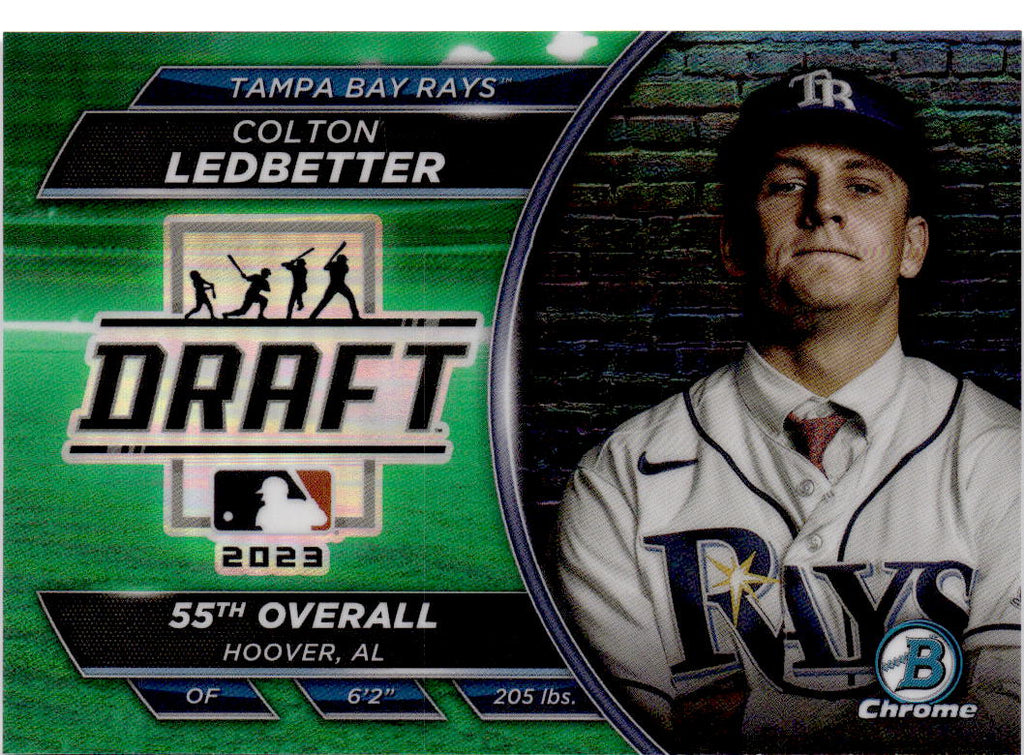 2023 Bowman Draft  Colton Ledbetter Bowman Draft Night Green Refractor #/99