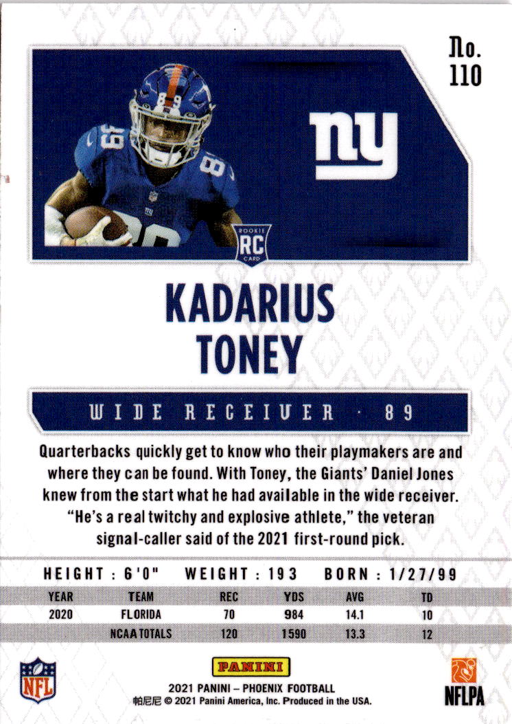 2021 Panini Phoenix #110 Kadarius Toney Color Burst