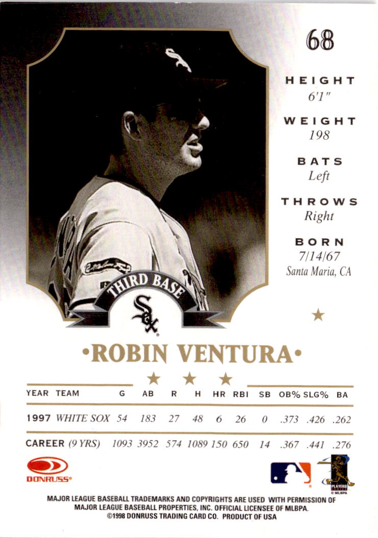 1998 Donruss Collections Leaf #267 Robin Ventura Fractal Matrix