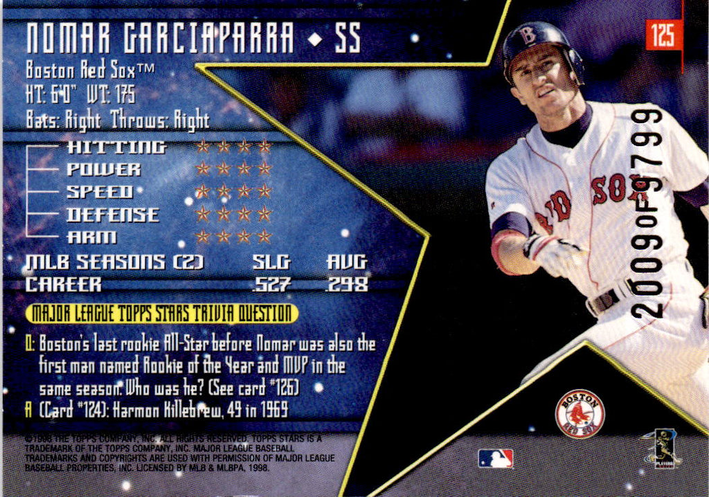 1998 Topps Stars #125 Nomar Garciaparra #/9799