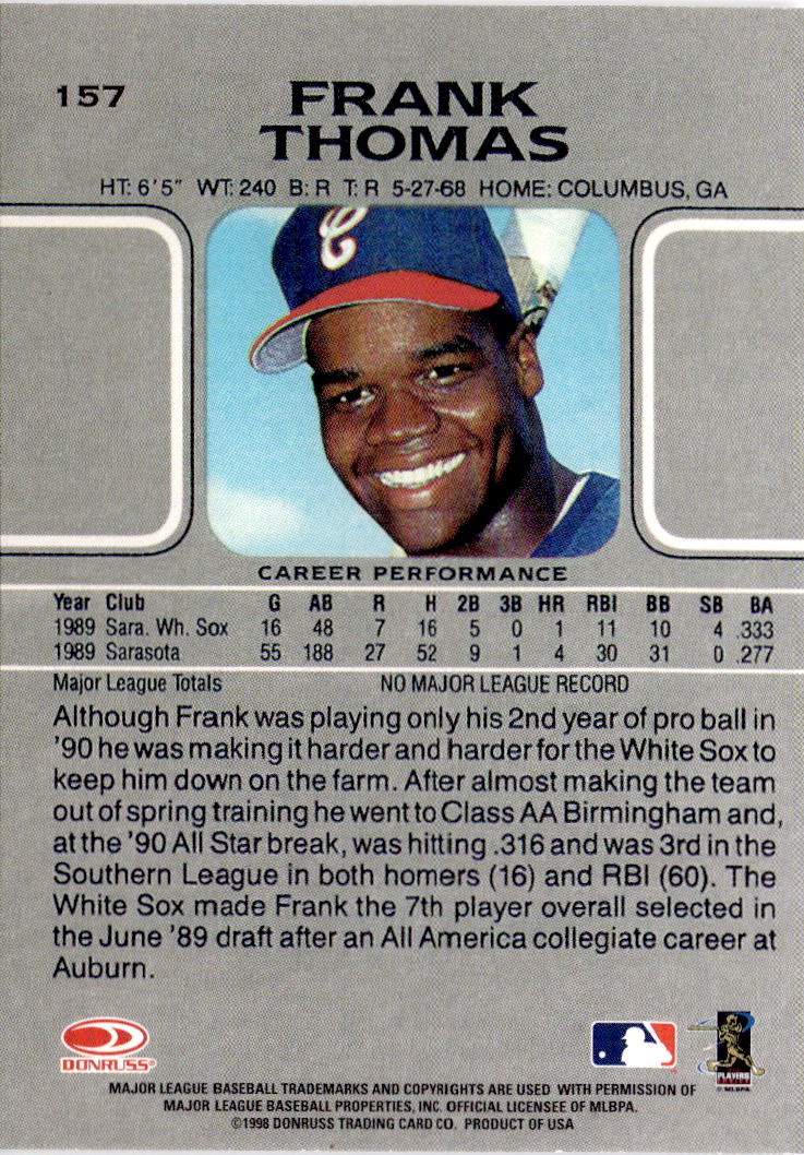 1990 Leaf #300 Frank Thomas