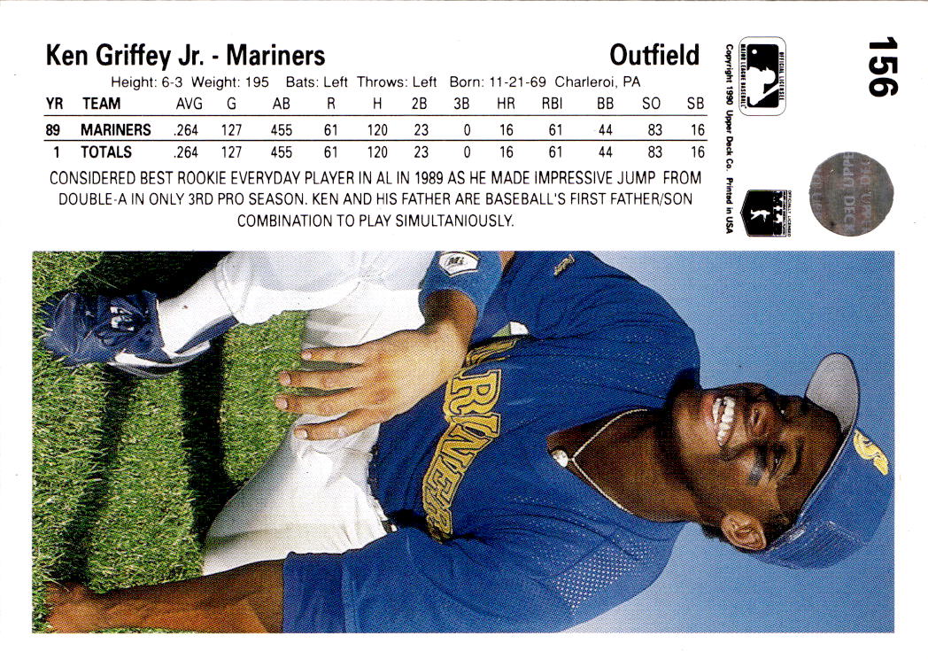 1990 Upper Deck #156b Ken Griffey Jr.