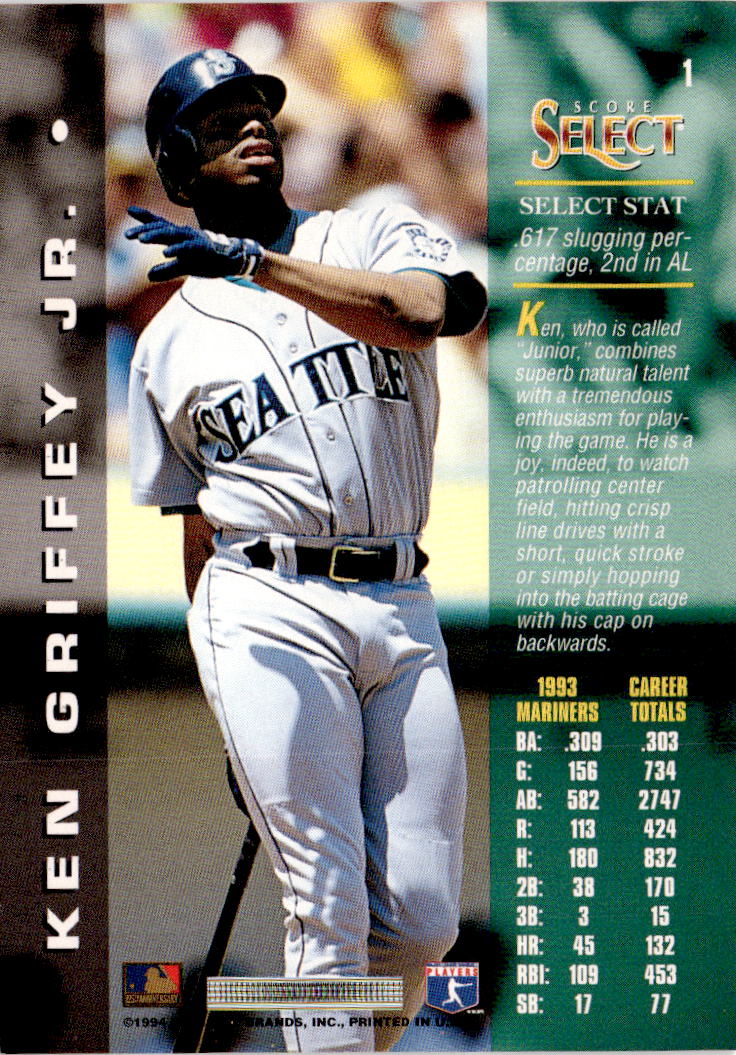 1994 Select #1 Ken Griffey Jr.