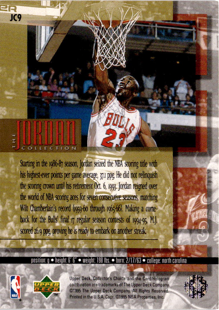 1995-96 Collector's Choice  #JC1 Michael Jordan The Jordan Collection