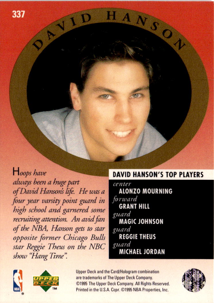 1995-96 Upper Deck #337 Michael Jordan / David Hanson