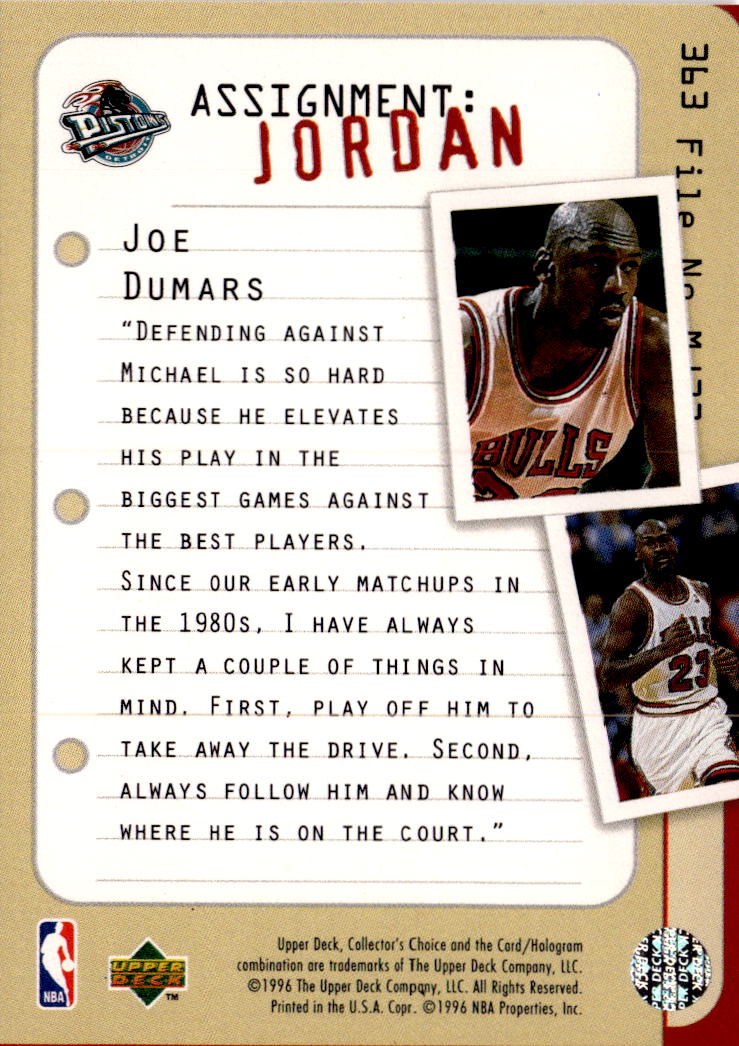 1996-97 Collector's Choice #363 Joe Dumars