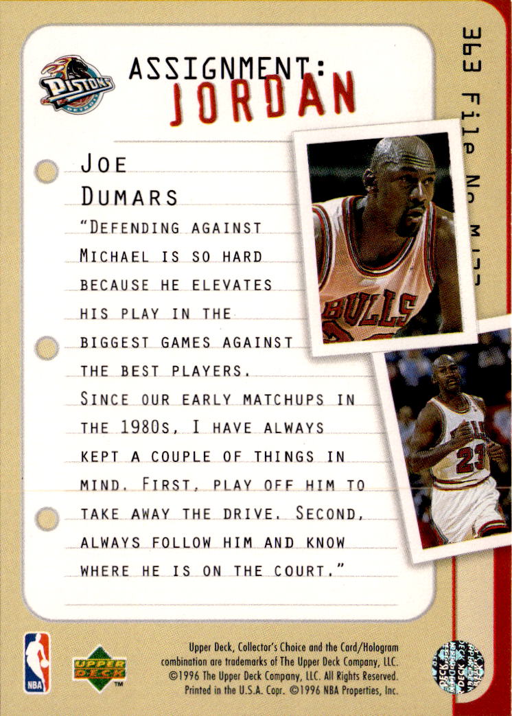 1996-97 Collector's Choice #363 Joe Dumars