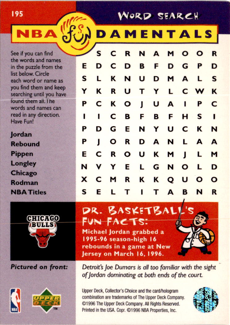 1996-97 Collector's Choice #195 Michael Jordan
