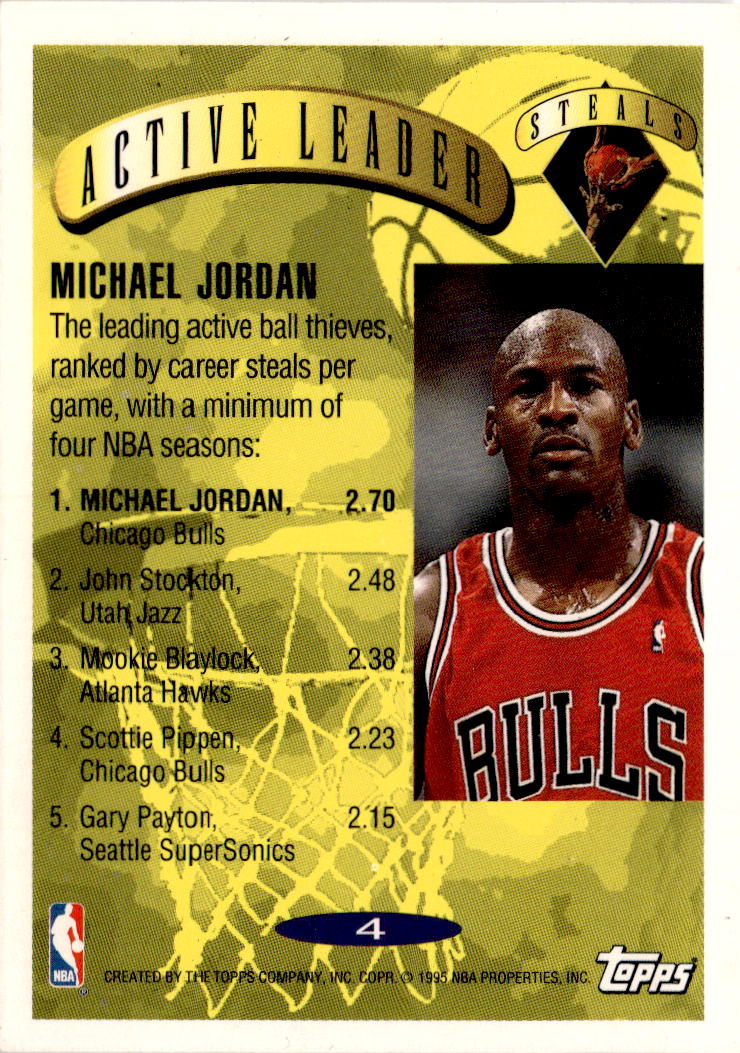 1995-96 Topps #4 Michael Jordan