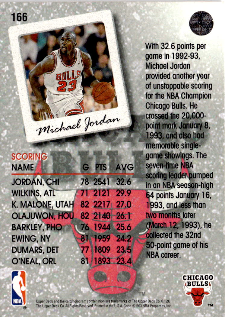 1993-94 Upper Deck #166 Michael Jordan