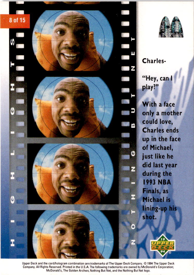 1994 Upper Deck Nothing But Net #8 Charles Barkley