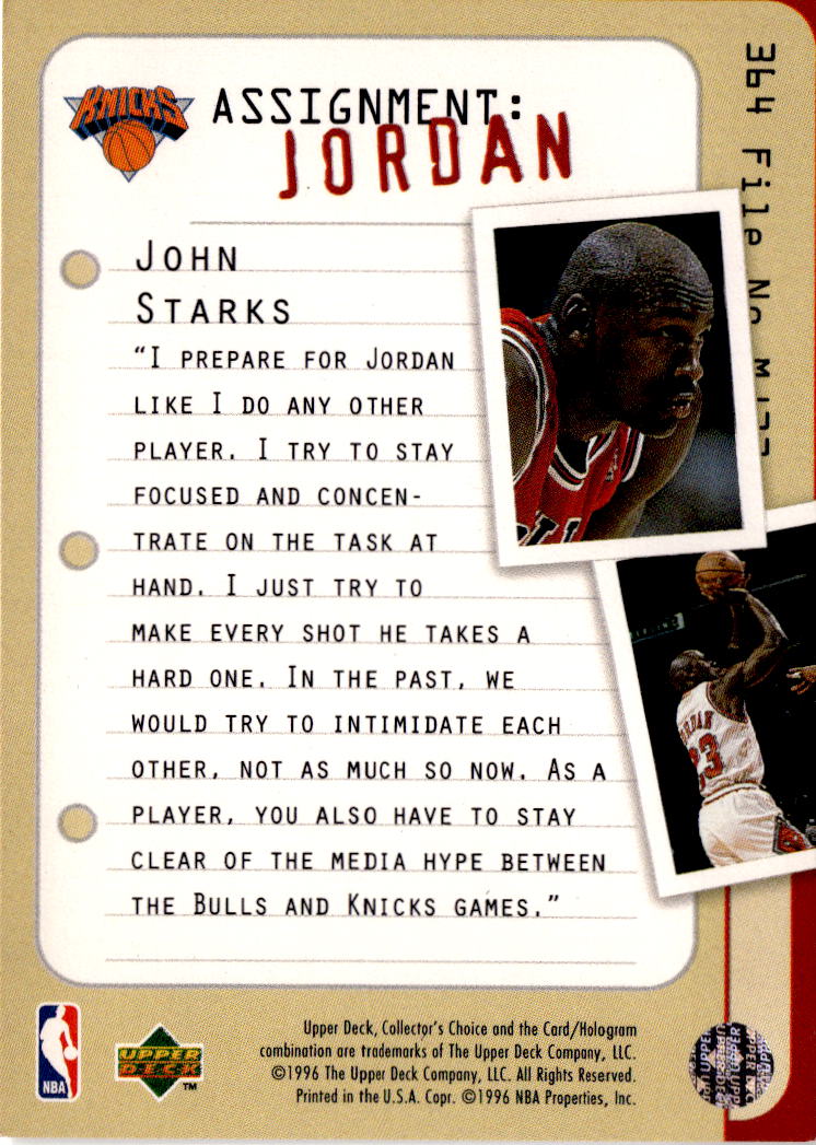 1996-97 Collector's Choice #364 John Starks