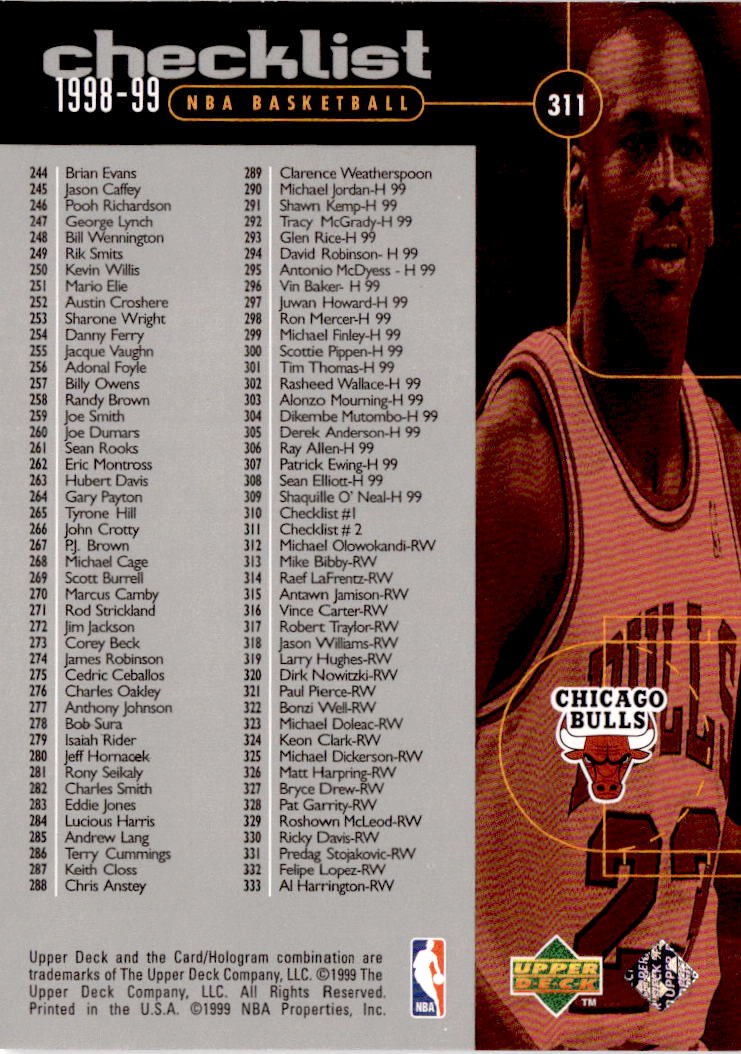 1998-99 Upper Deck #311 Michael Jordan