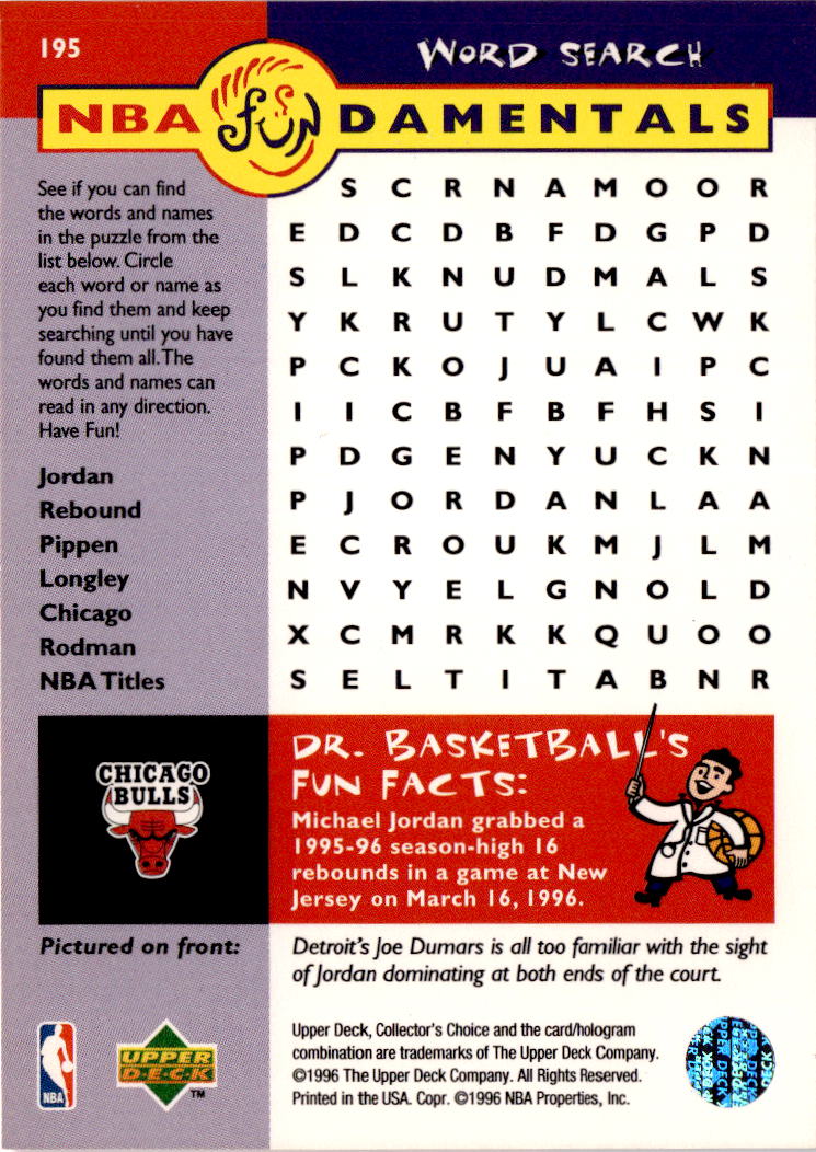 1996-97 Collector's Choice #195 Michael Jordan
