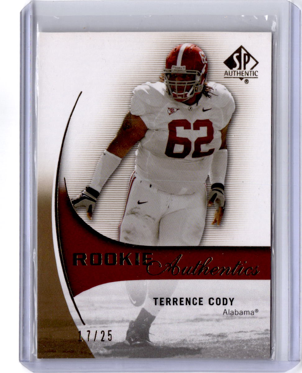 2010 SP Authentic #197 Terrence Cody Gold #/25