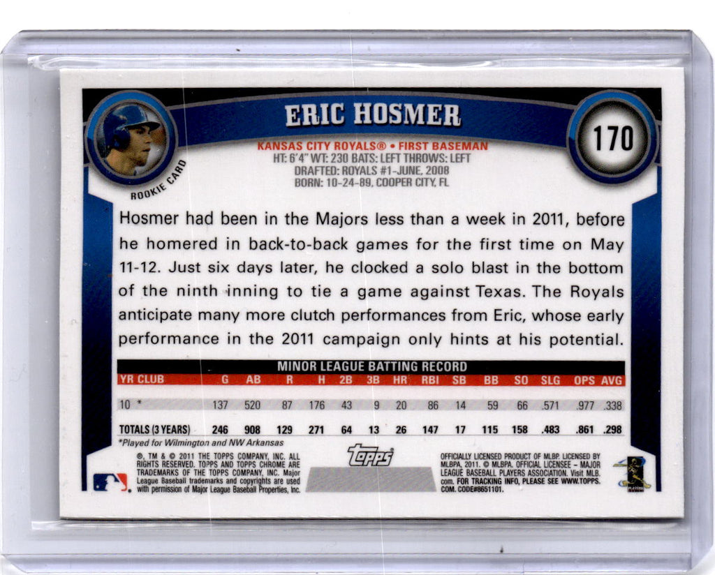 2011 Topps Chrome #170 Eric Hosmer Refractors