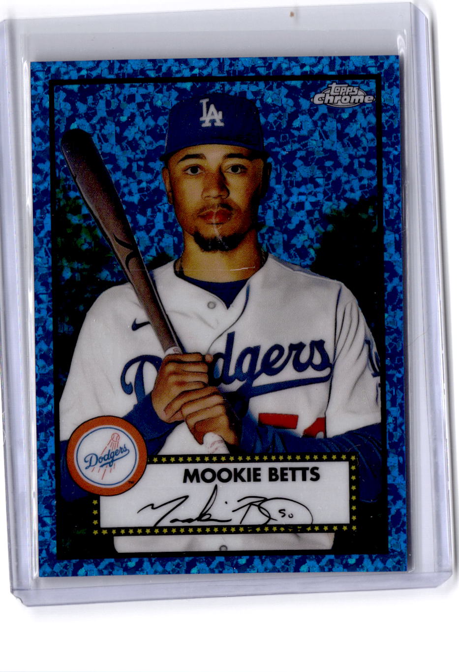 2021 Topps Chrome Platinum Anniversary Mookie Betts Blue Mini-Diamond #/199