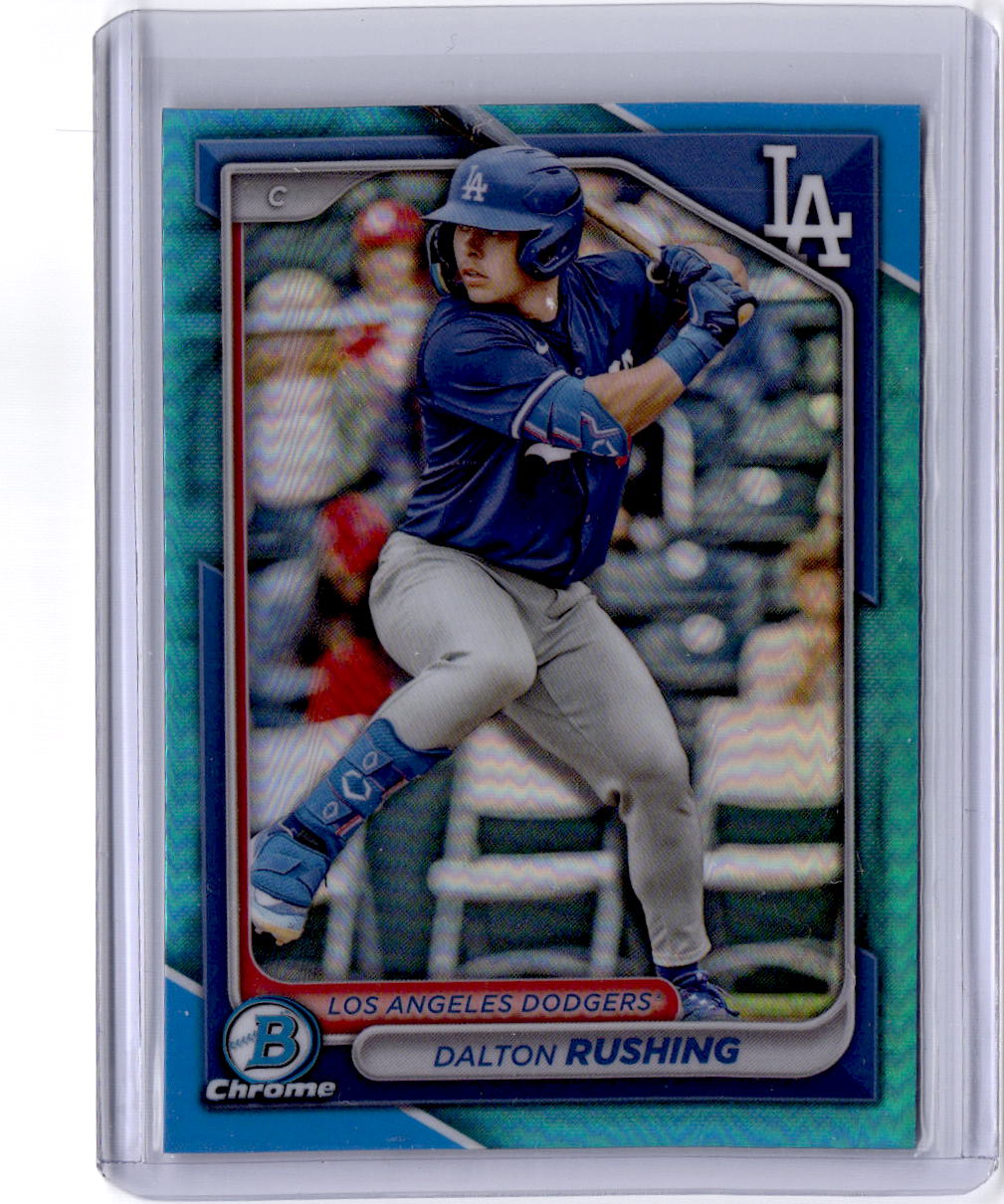 2024 Bowman Draft #BDC-46 Dalton Rushing Chrome Sky Blue Refractor