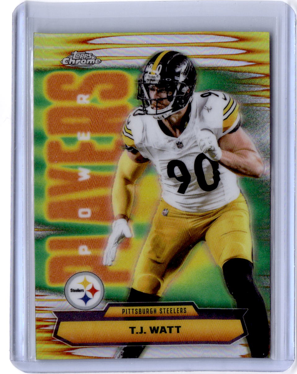 2025 Topps Chrome #PP-39 T.J. Watt Power Players Refractor
