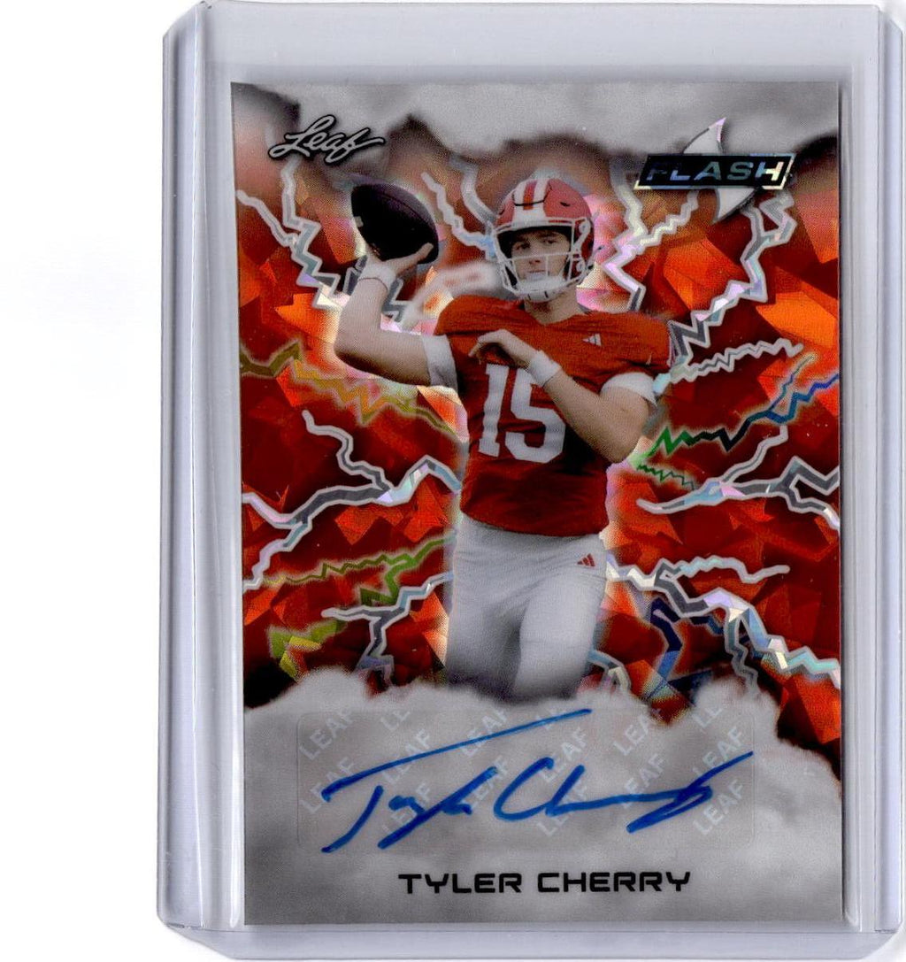 2025 Leaf Eclectic Signature Series Tyler Cherry Autographs Prismatic Red #/1