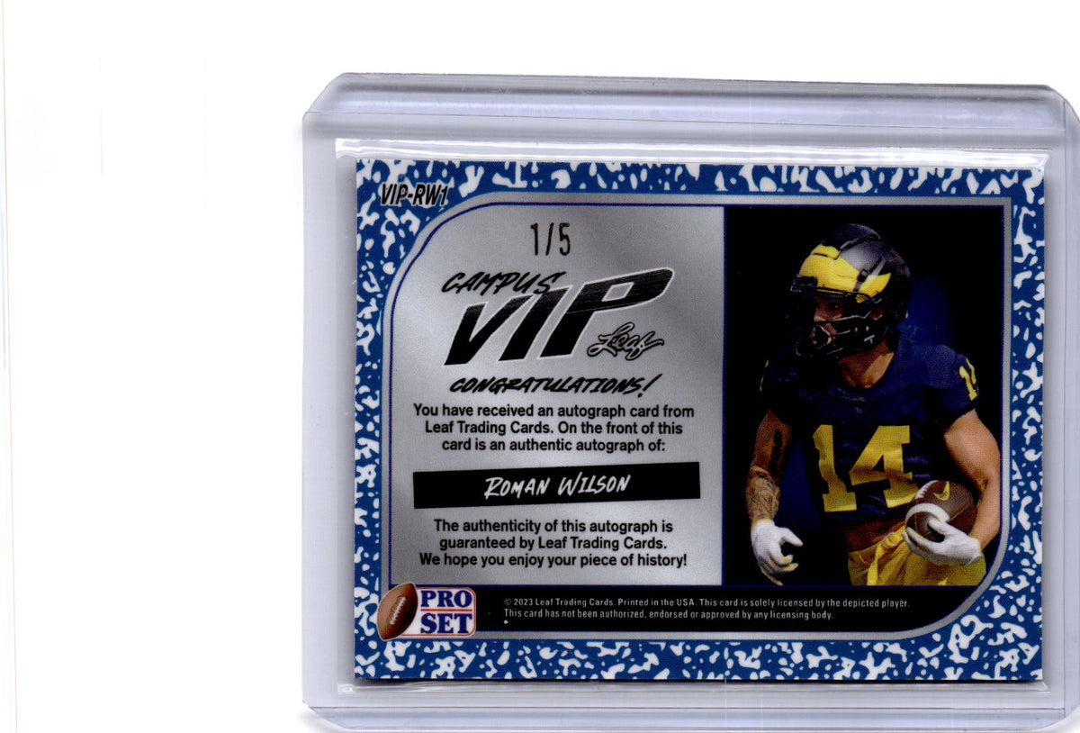 2023 Pro Set Metal Roman Wilson Campus VIP Auto Green Pulsar /5