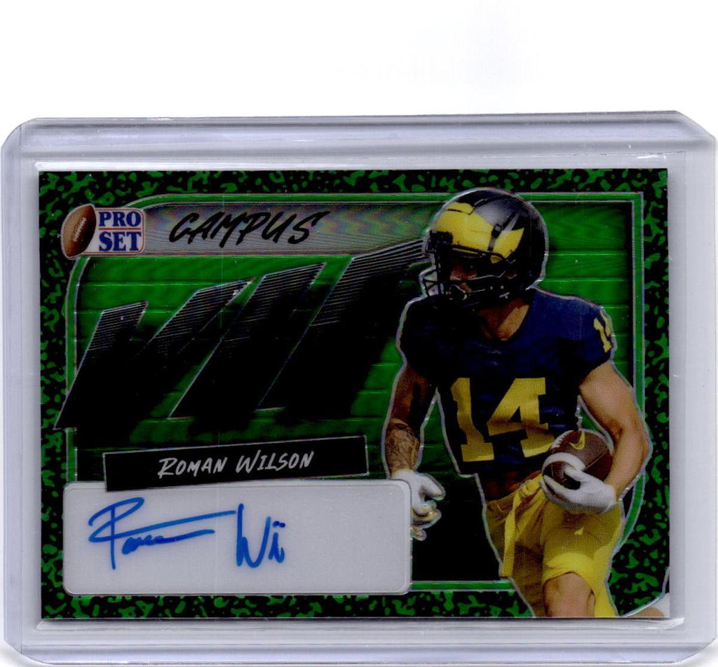 2023 Pro Set Metal Roman Wilson Campus VIP Auto Green Pulsar /5